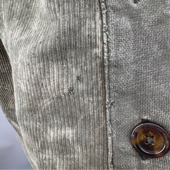 Anthropology Pilcro Olive Green Distressed Jacket L - Picture 6 of 12